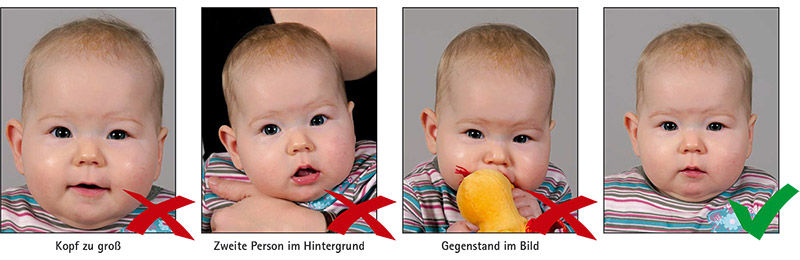 Biometrisches Passbilder für Babys