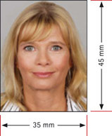 biometrisches Passbild Größe